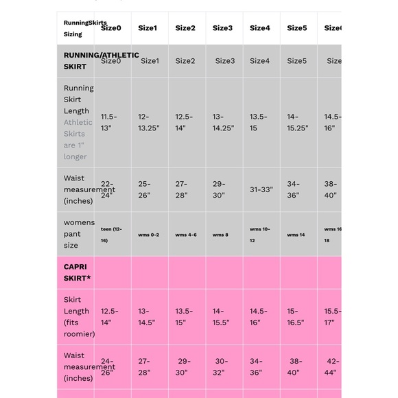 Runningskirt.com Capri Athletic Skort Sz 4 / 10-12 - Picture 12 of 12